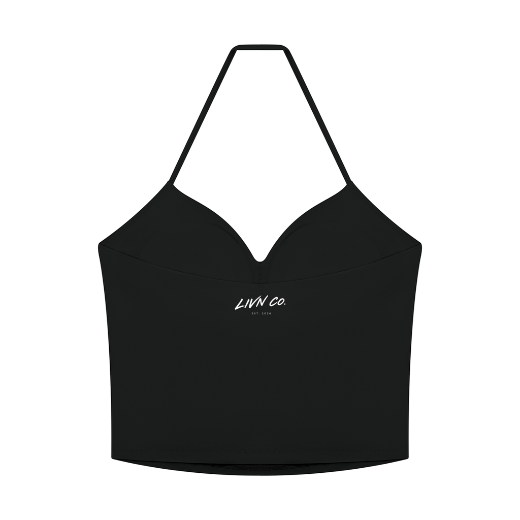 Women's Ruched Halter Yoga Tank Top