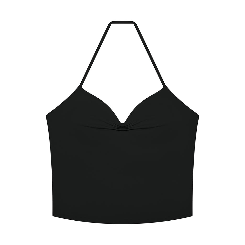 Women's Ruched Halter Yoga Tank Top