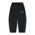 Unisex Piping Fleece Barrel Leg Sweatpants